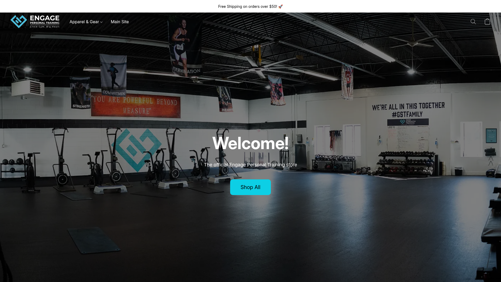 Engage Personal Training live storefront built by FlipSwitch