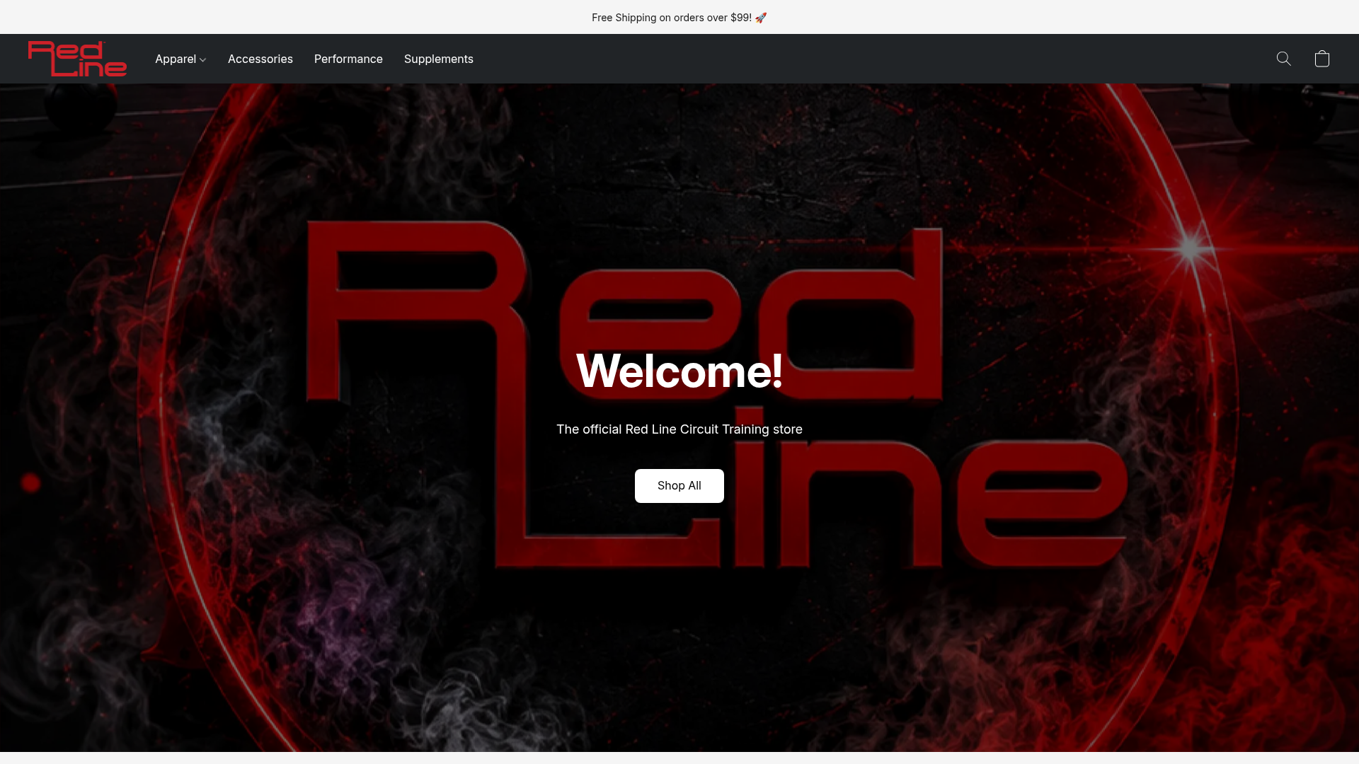 Red Line Training live storefront built by FlipSwitch