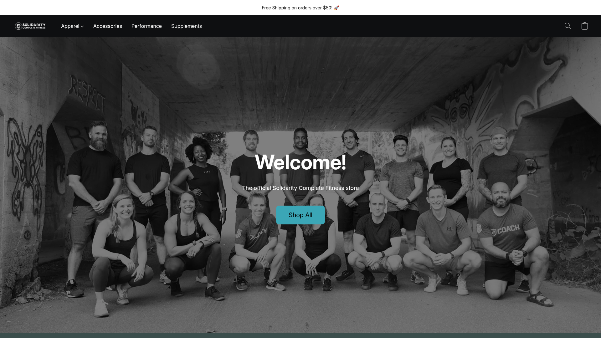 Solidarity Complete Fitness live storefront built by FlipSwitch
