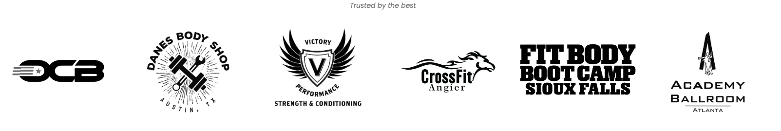 Gyms that trust FlipSwitch: OCB, Danes Body Shop, Victory Performance, CrossFit Angier, Fit Body Boot Camp Sioux Falls, Academy Ballroom